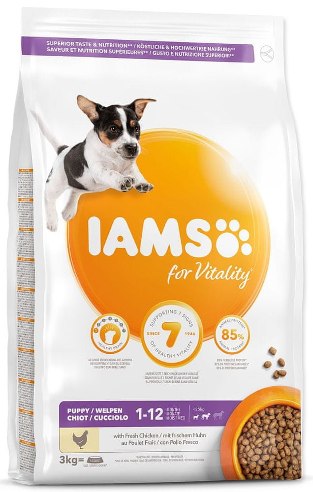 IAMS Dog Puppy Small&amp;Medium Chicken 3 kg